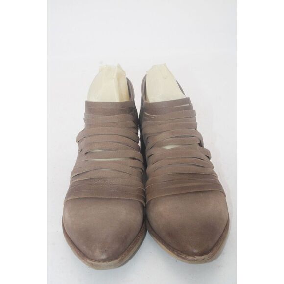 Free People Lost Valley Boots Women's 37 / 7 Brown Nubuck Leather Pointed Bootie - Picture 3 of 10